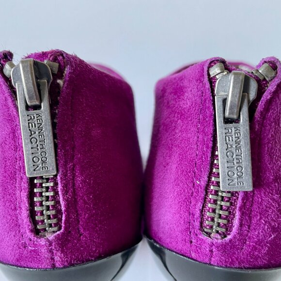 Kenneth Cole Reaction Purple Suede Booties - Size 7 - Picture 4 of 10